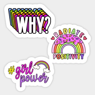 Radiate Positivity Girl Power stickers Sticker